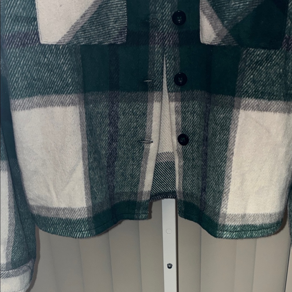 Zeagoo Black and White Plaid Utility Jacket - Picture 4 of 6